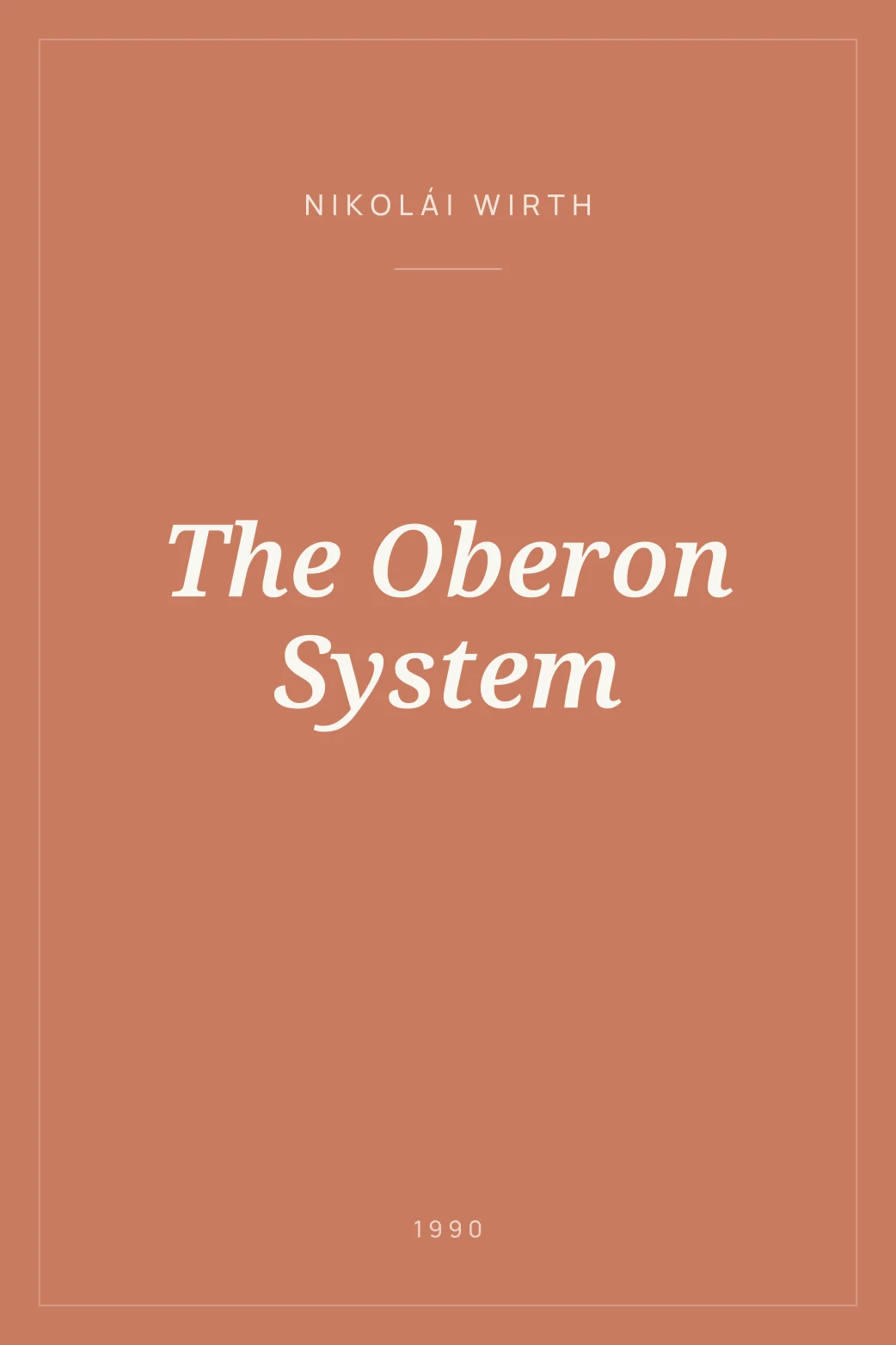 Portada de The Oberon System