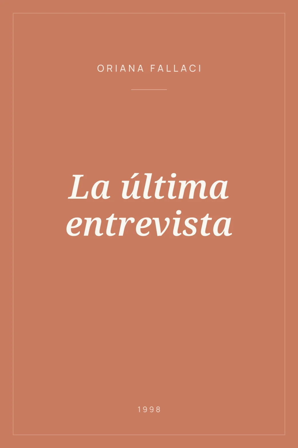 Portada de La última entrevista