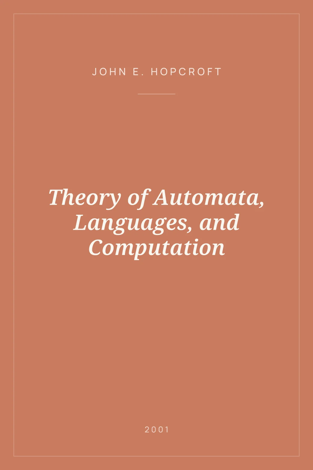 Portada de Theory of Automata, Languages, and Computation