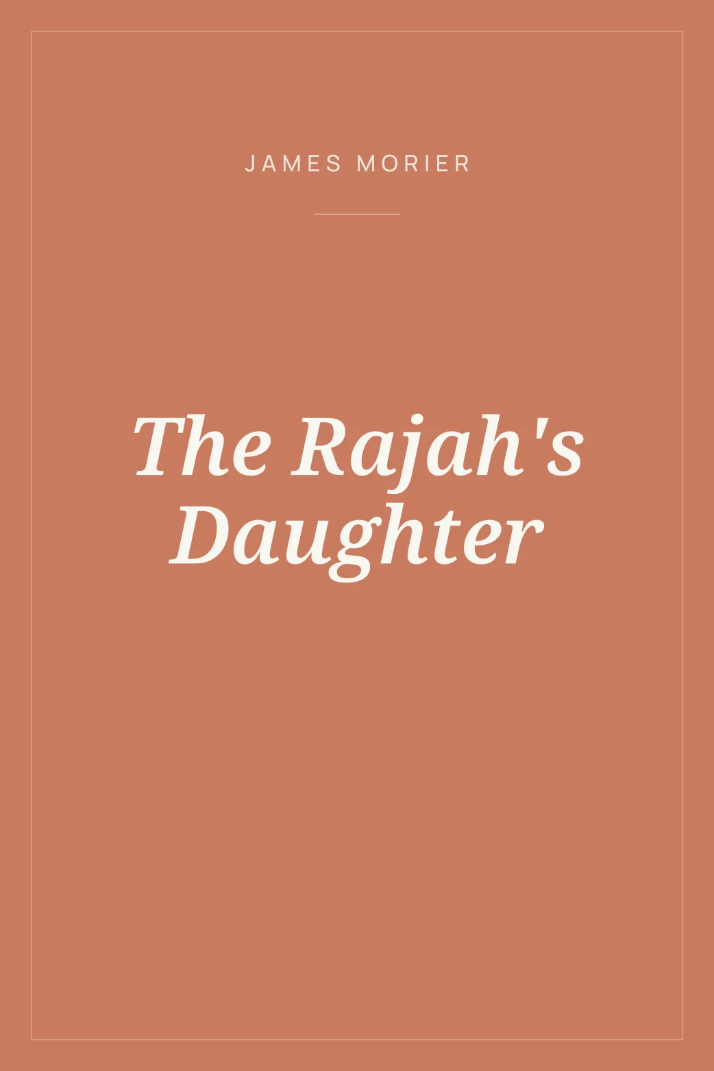 Portada de The Rajah's Daughter
