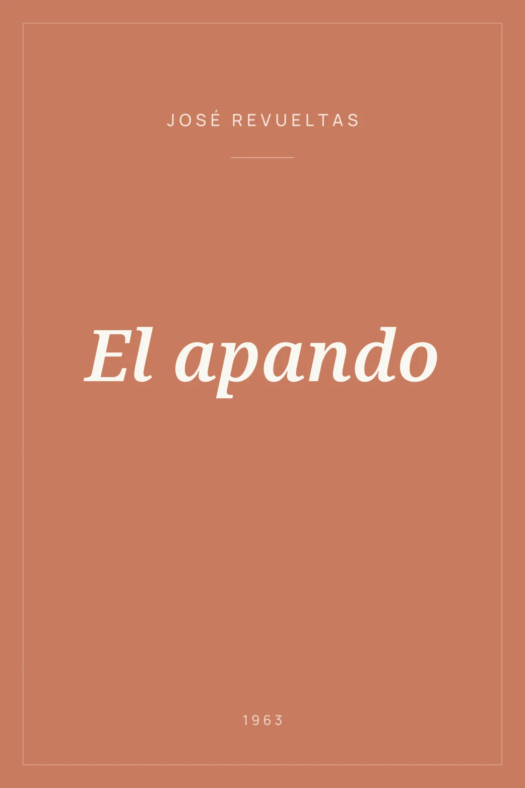 Portada de El apando