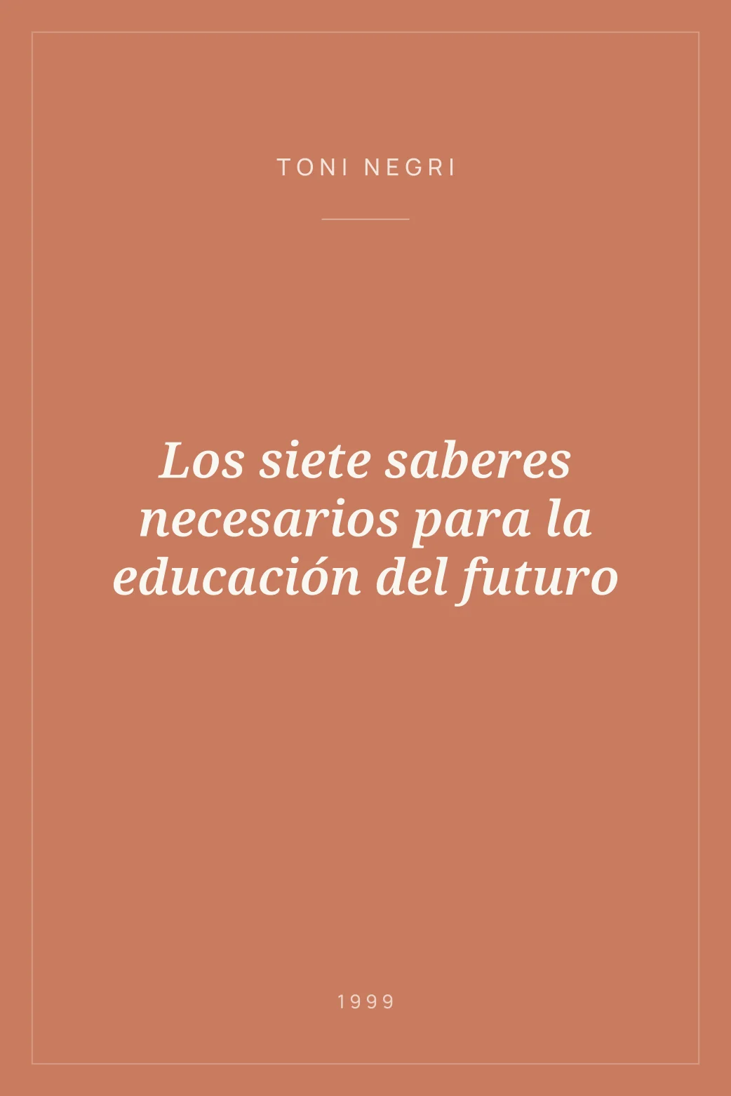 Portada de Los siete saberes necesarios para la educación del futuro