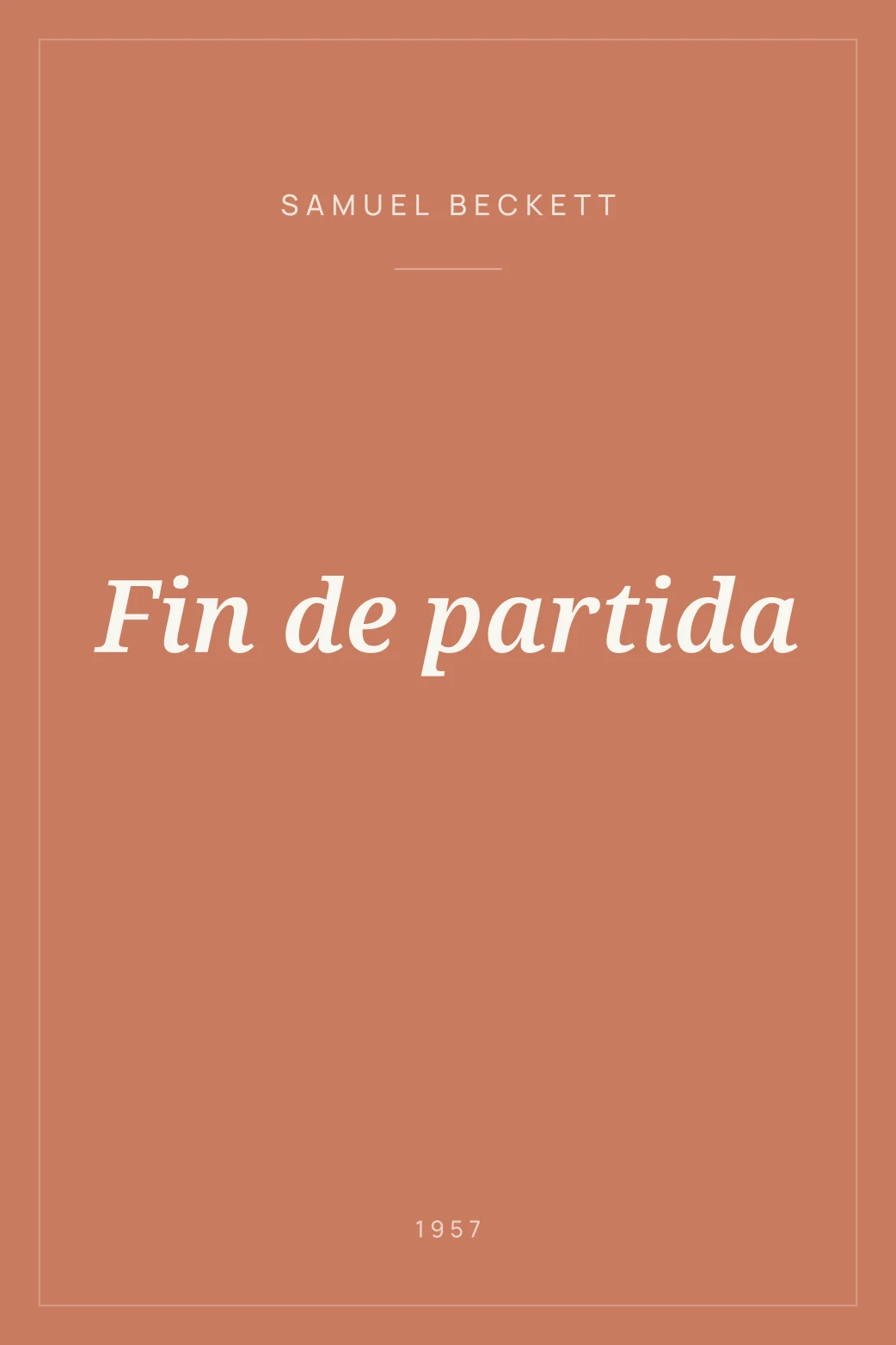 Portada de Fin de partida
