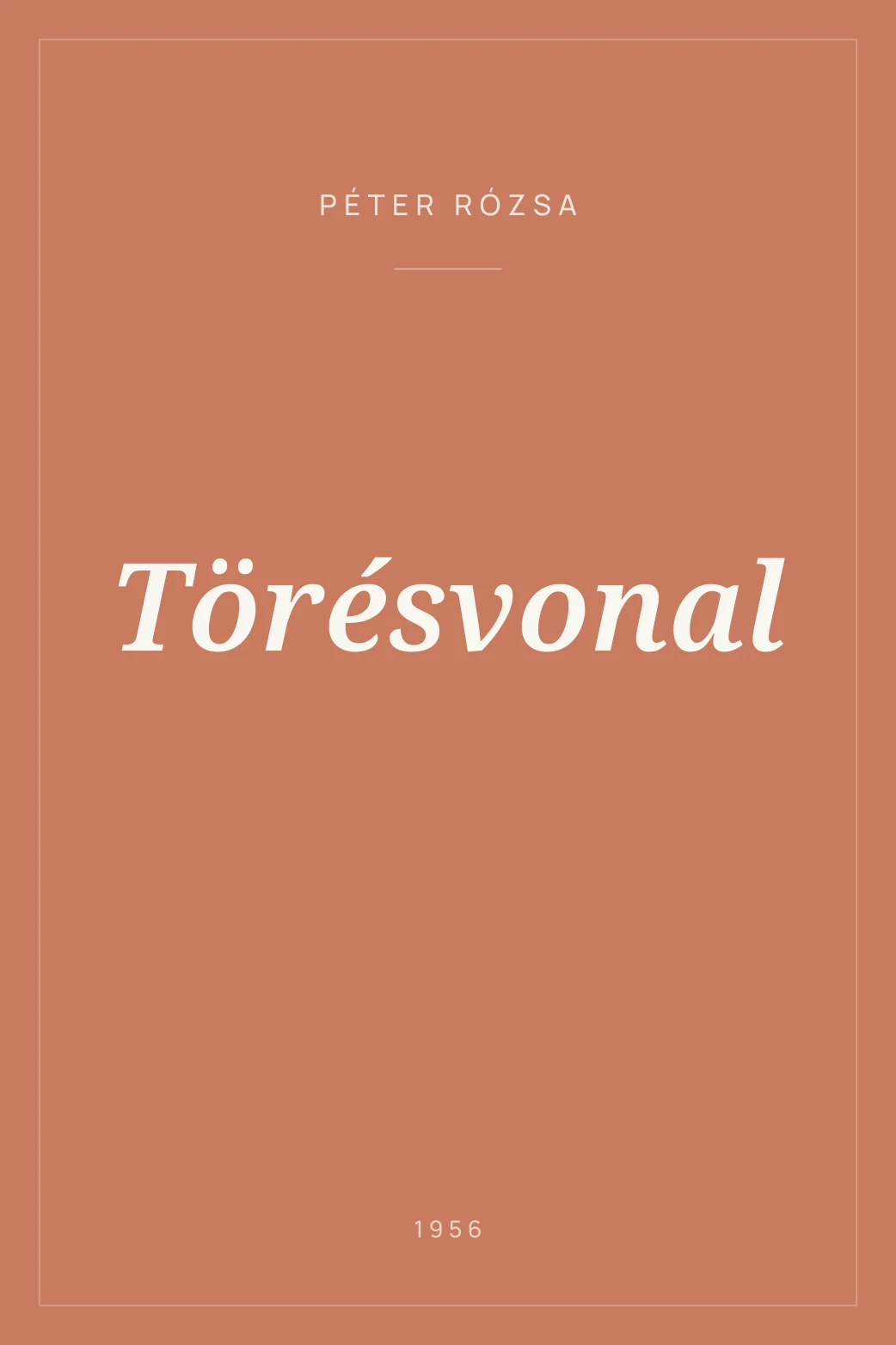 Portada de Törésvonal