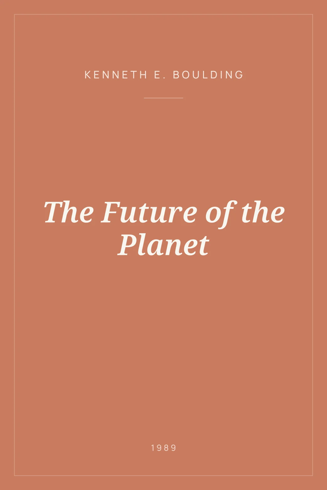 Portada de The Future of the Planet