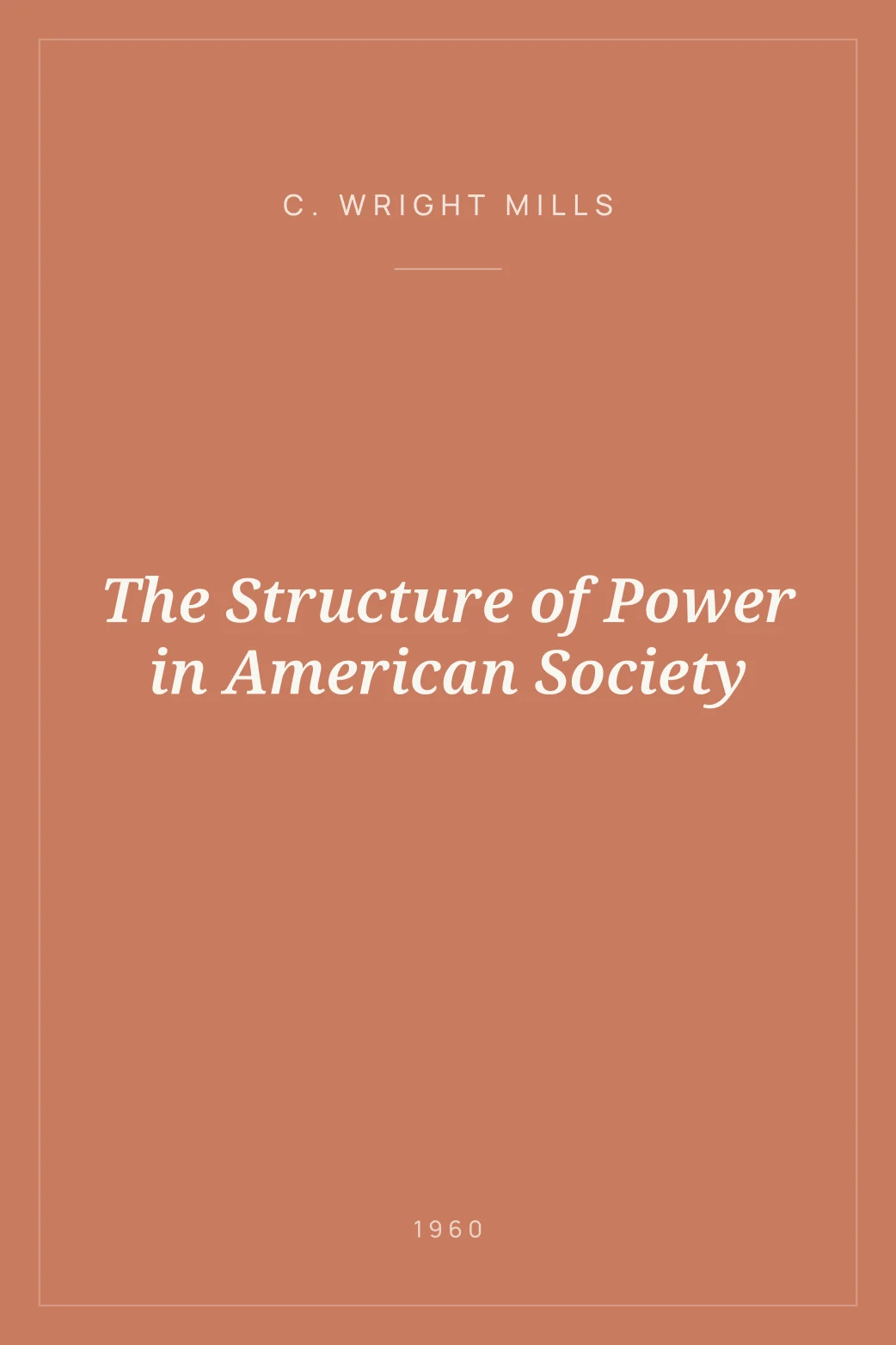 Portada de The Structure of Power in American Society