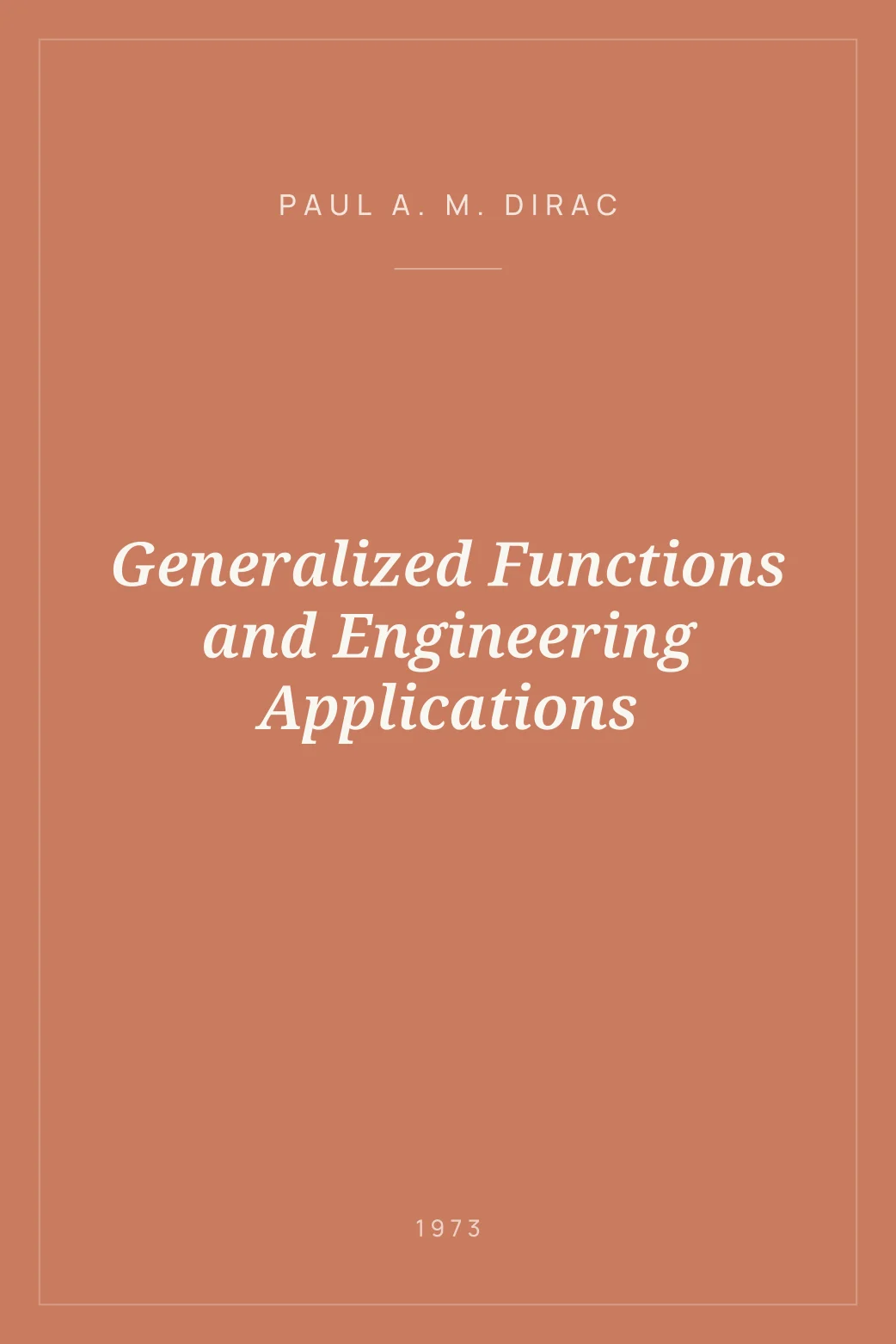 Portada de Generalized Functions and Engineering Applications