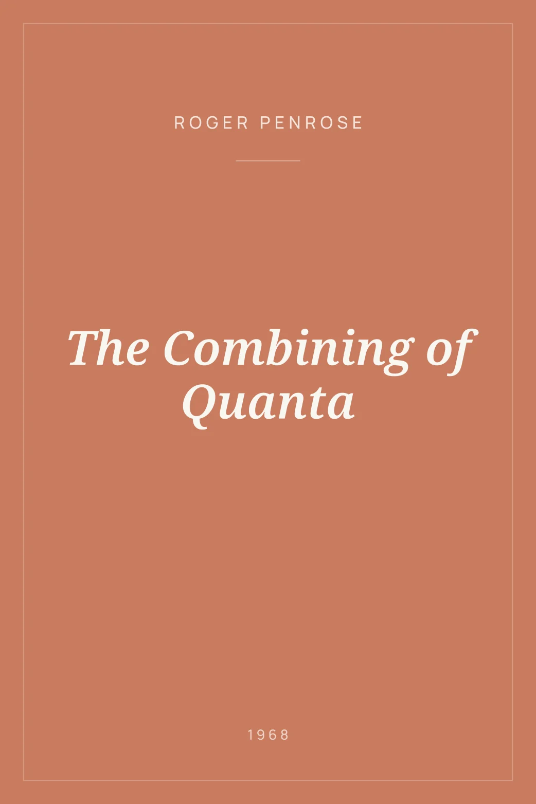 Portada de The Combining of Quanta