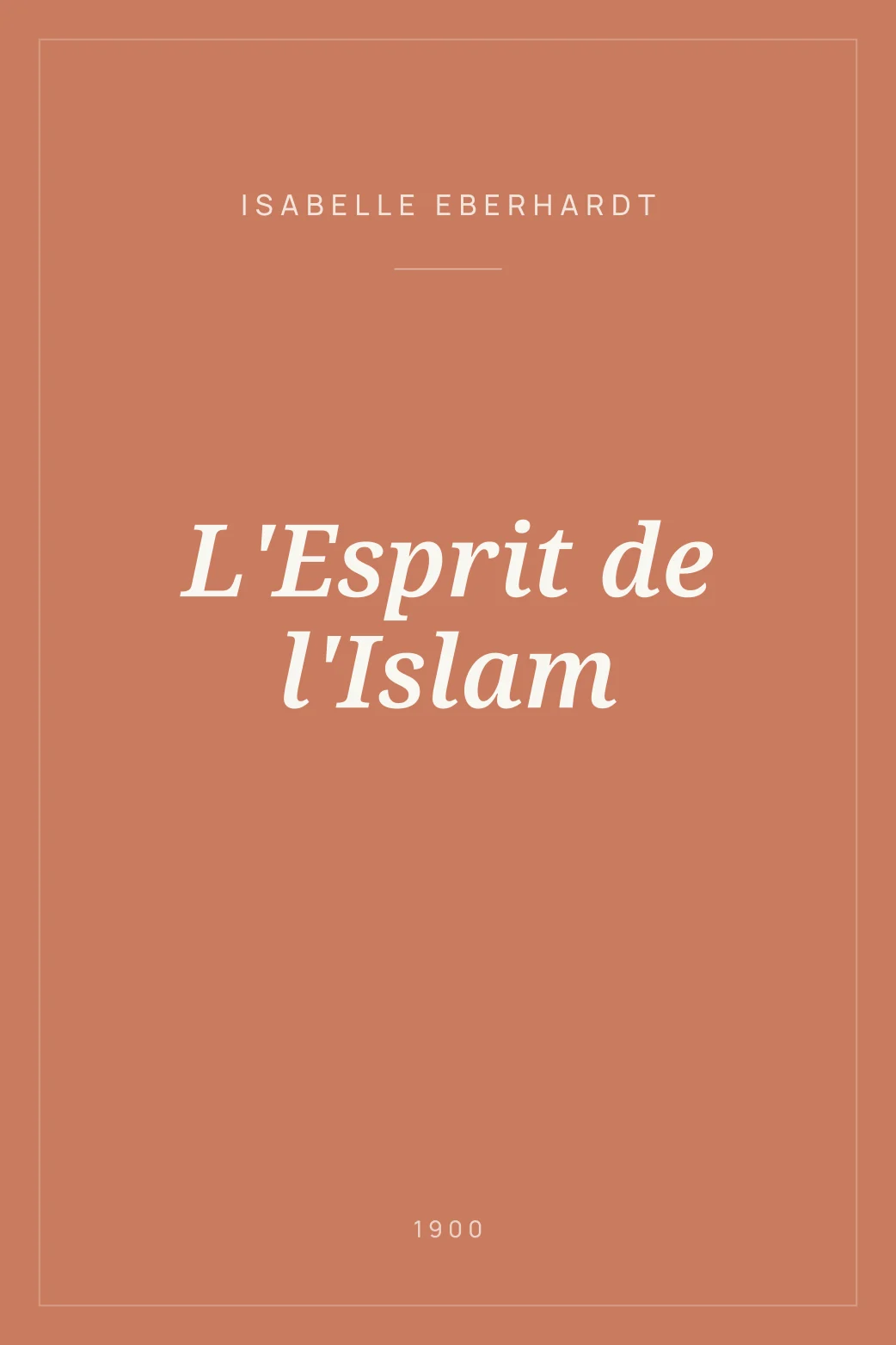 Portada de L'Esprit de l'Islam