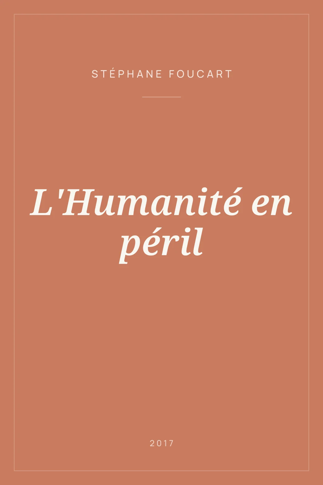 Portada de L'Humanité en péril