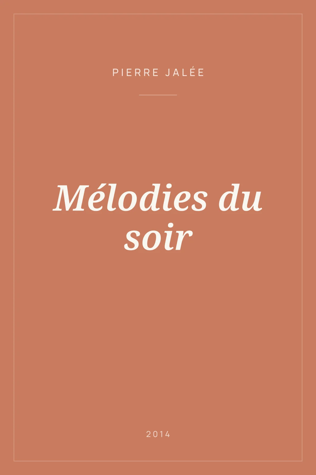 Portada de Mélodies du soir