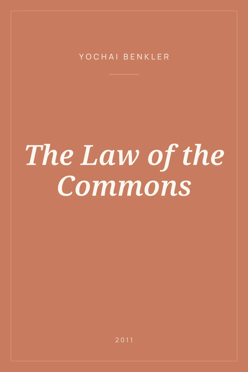 Portada de The Law of the Commons