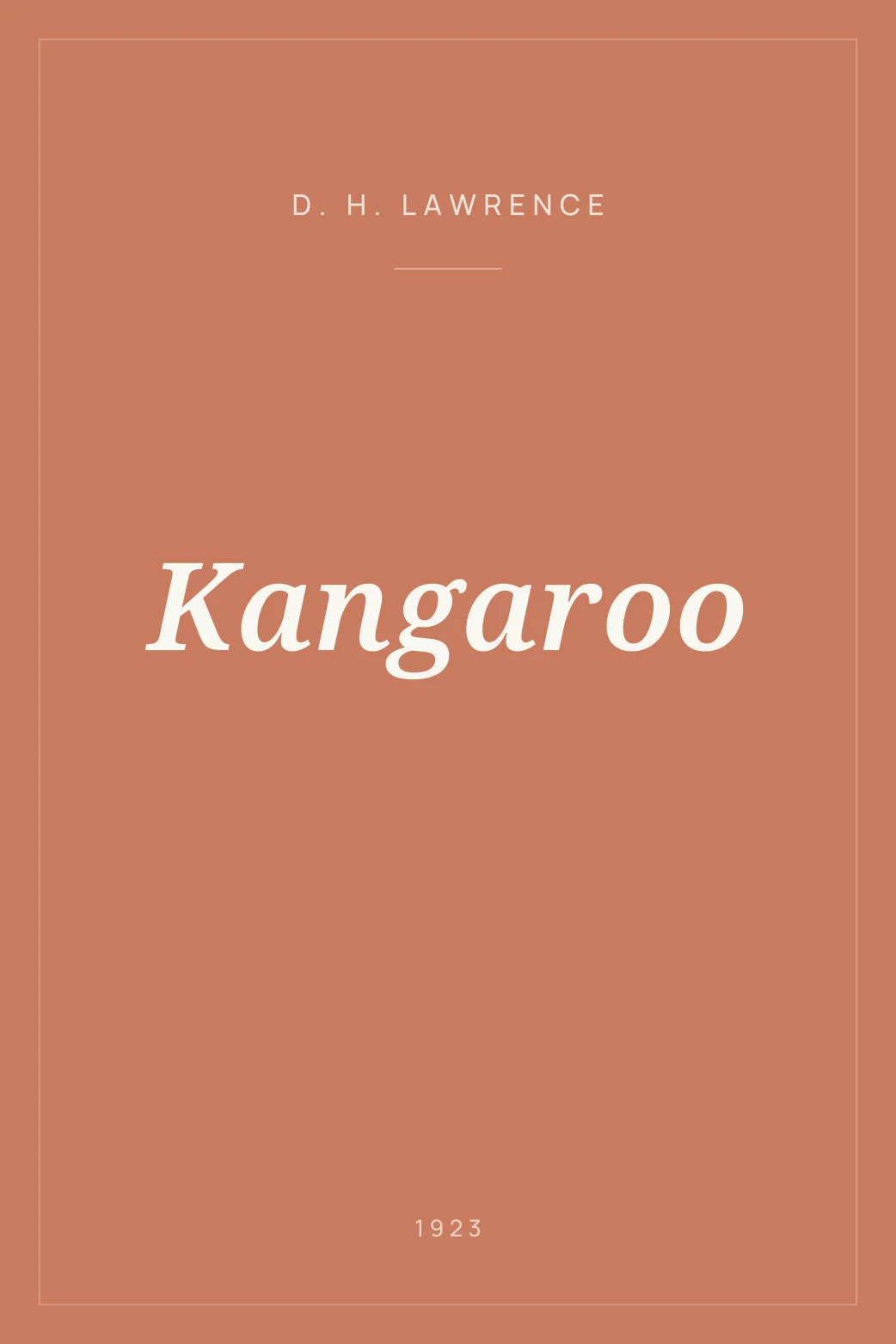 Portada de Kangaroo