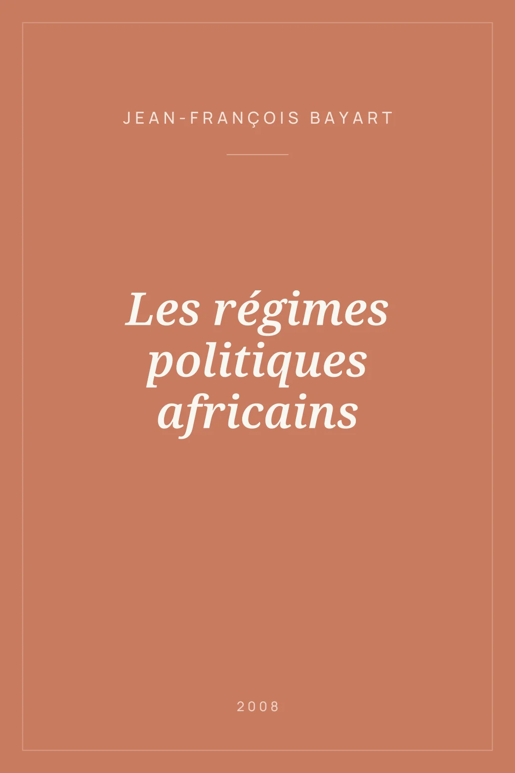 Portada de Les régimes politiques africains