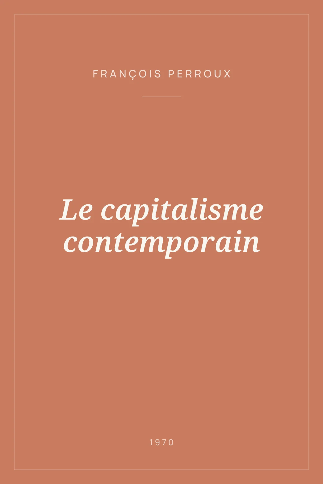 Portada de Le capitalisme contemporain
