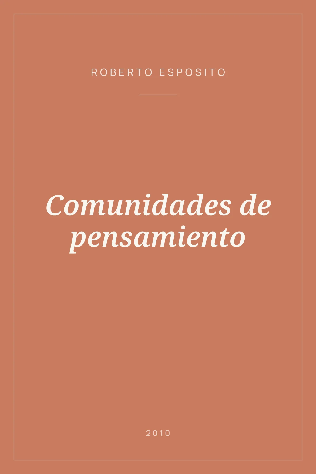 Portada de Comunidades de pensamiento