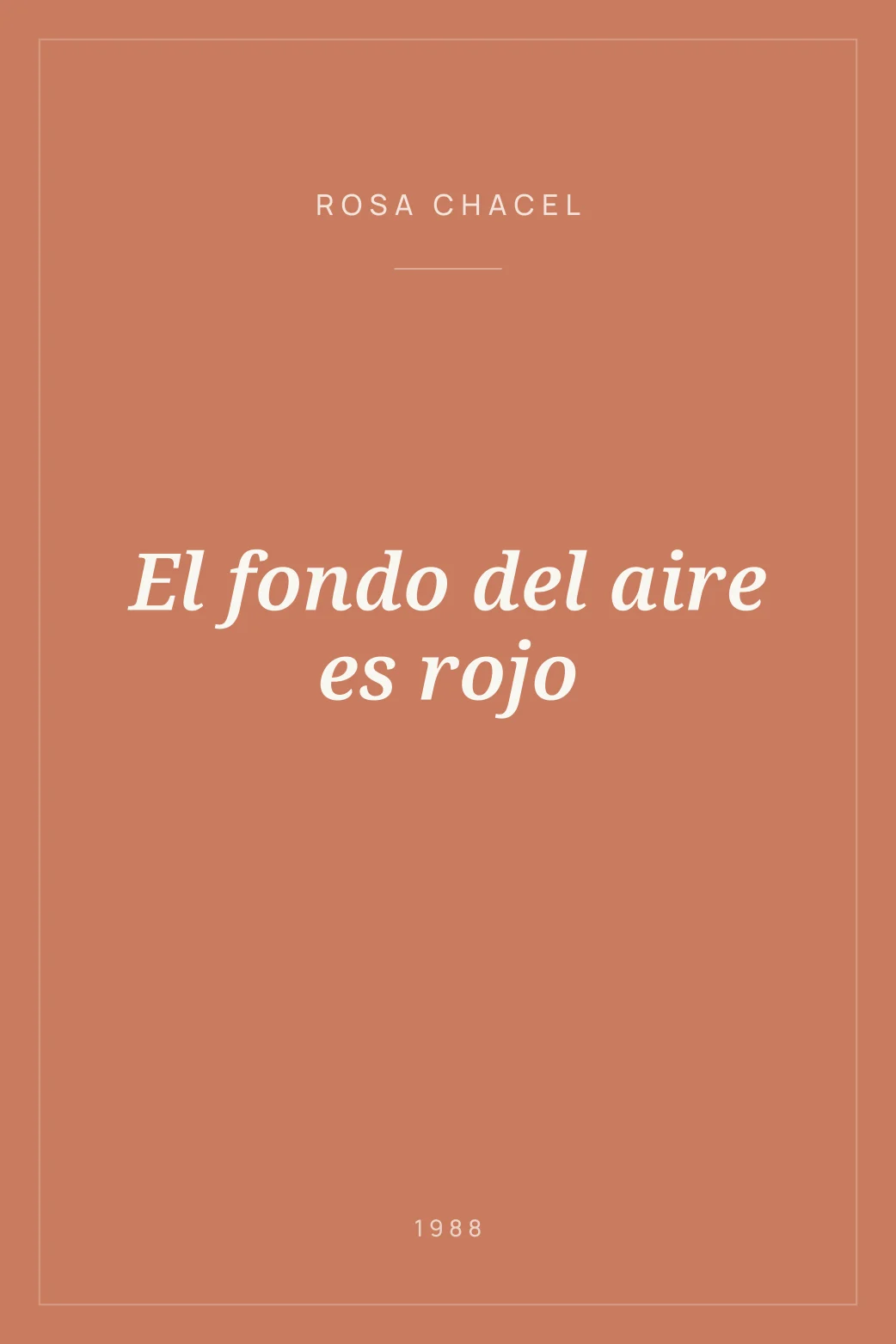 Portada de El fondo del aire es rojo