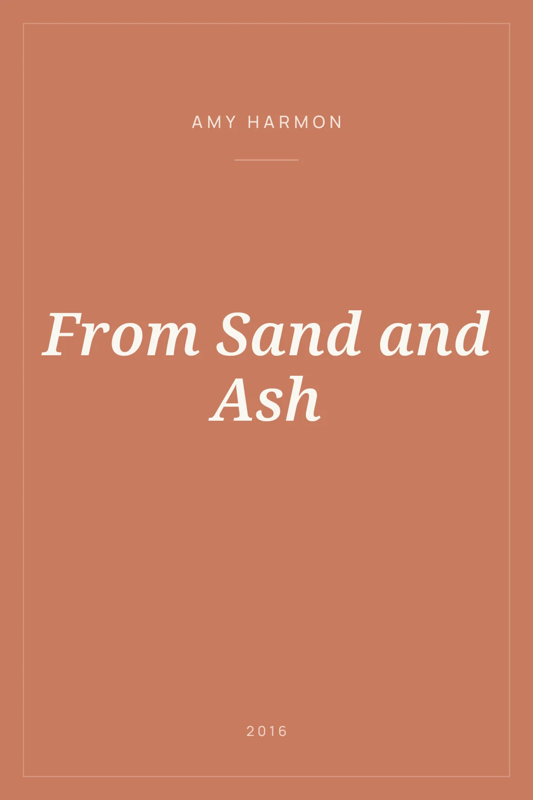 Portada de From Sand and Ash