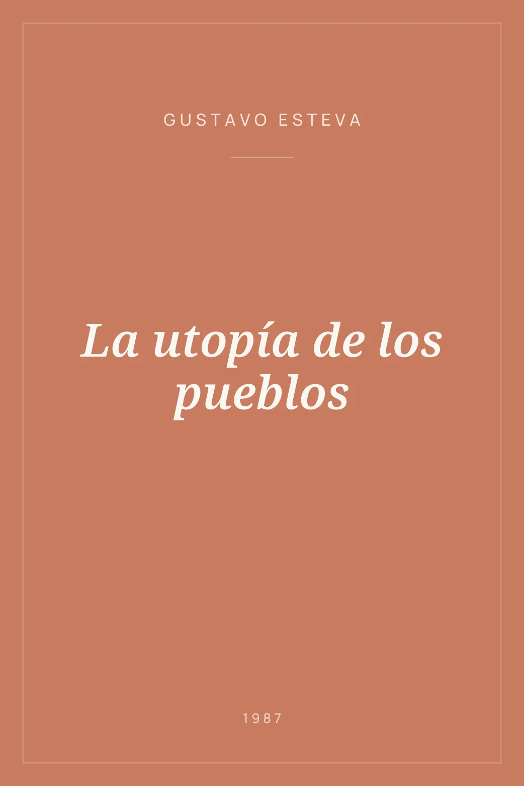 Portada de La utopía de los pueblos