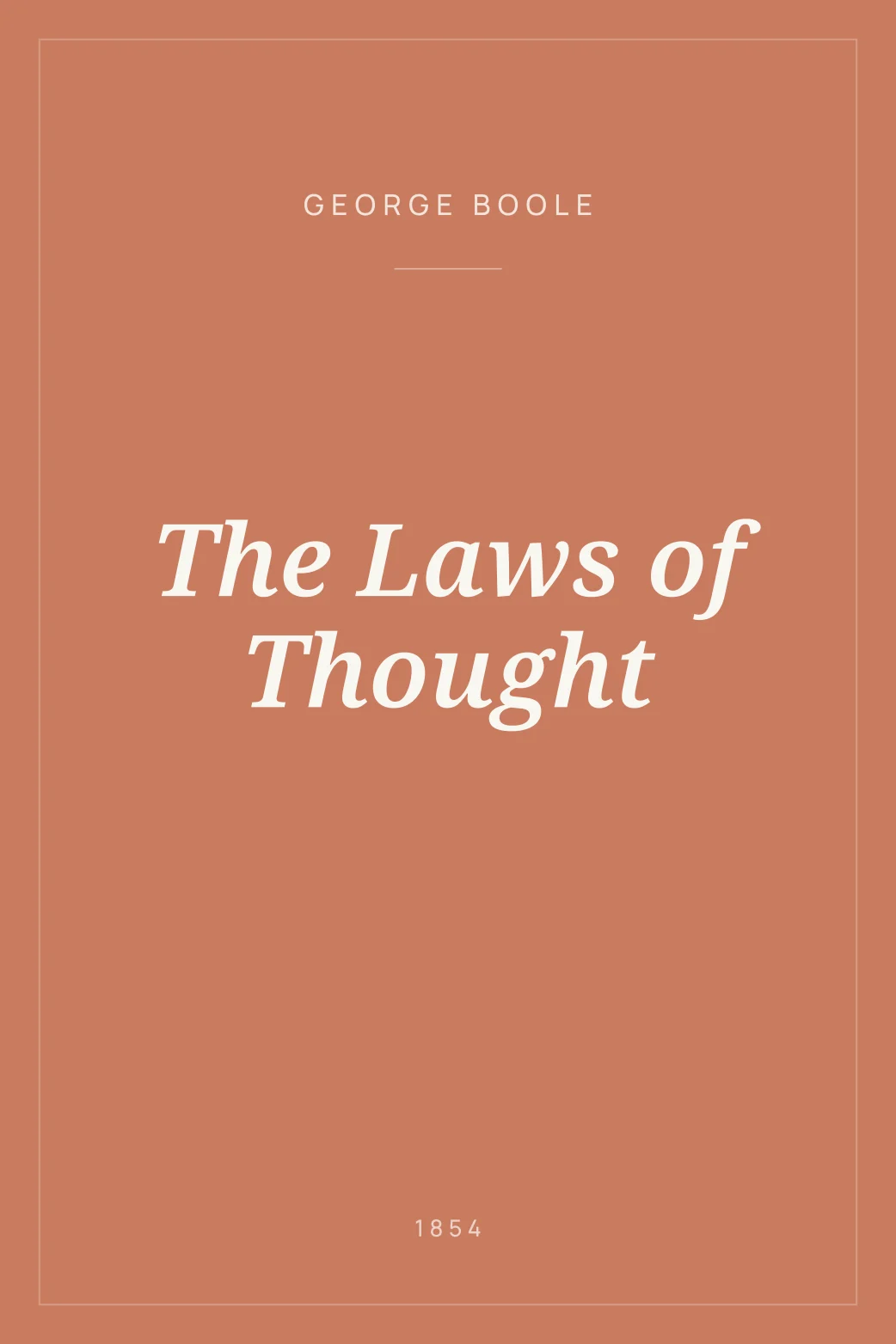 Portada de The Laws of Thought