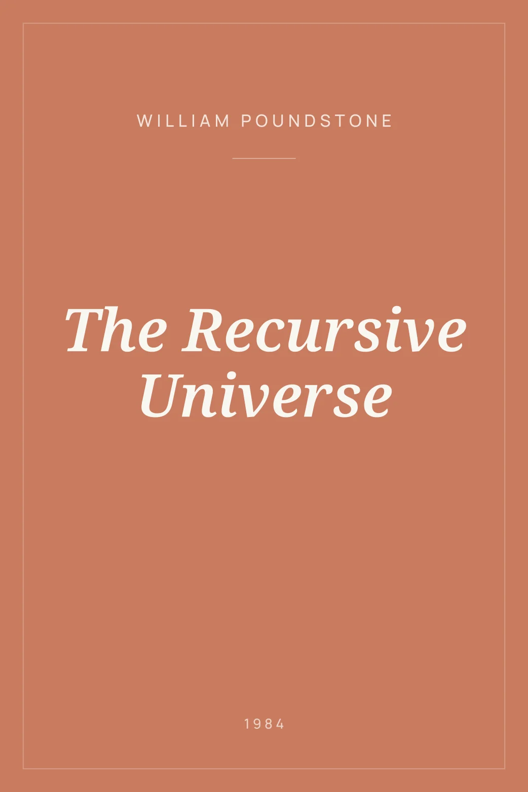 Portada de The Recursive Universe