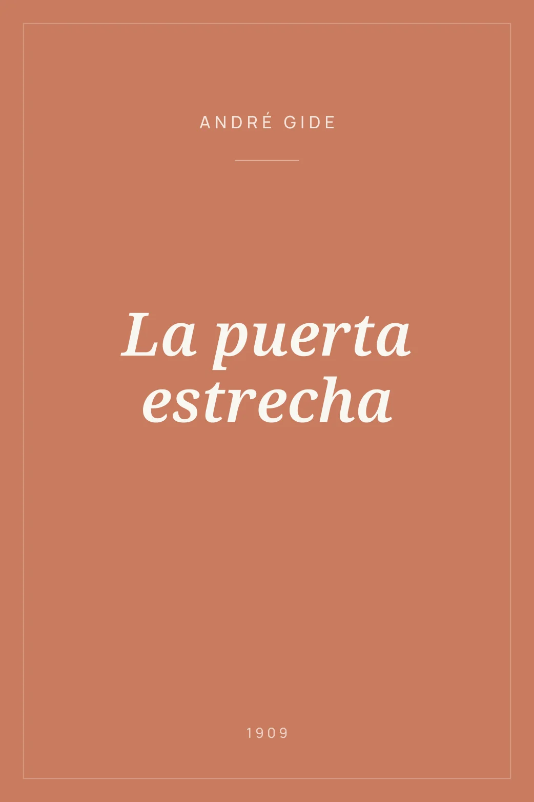 Portada de La puerta estrecha