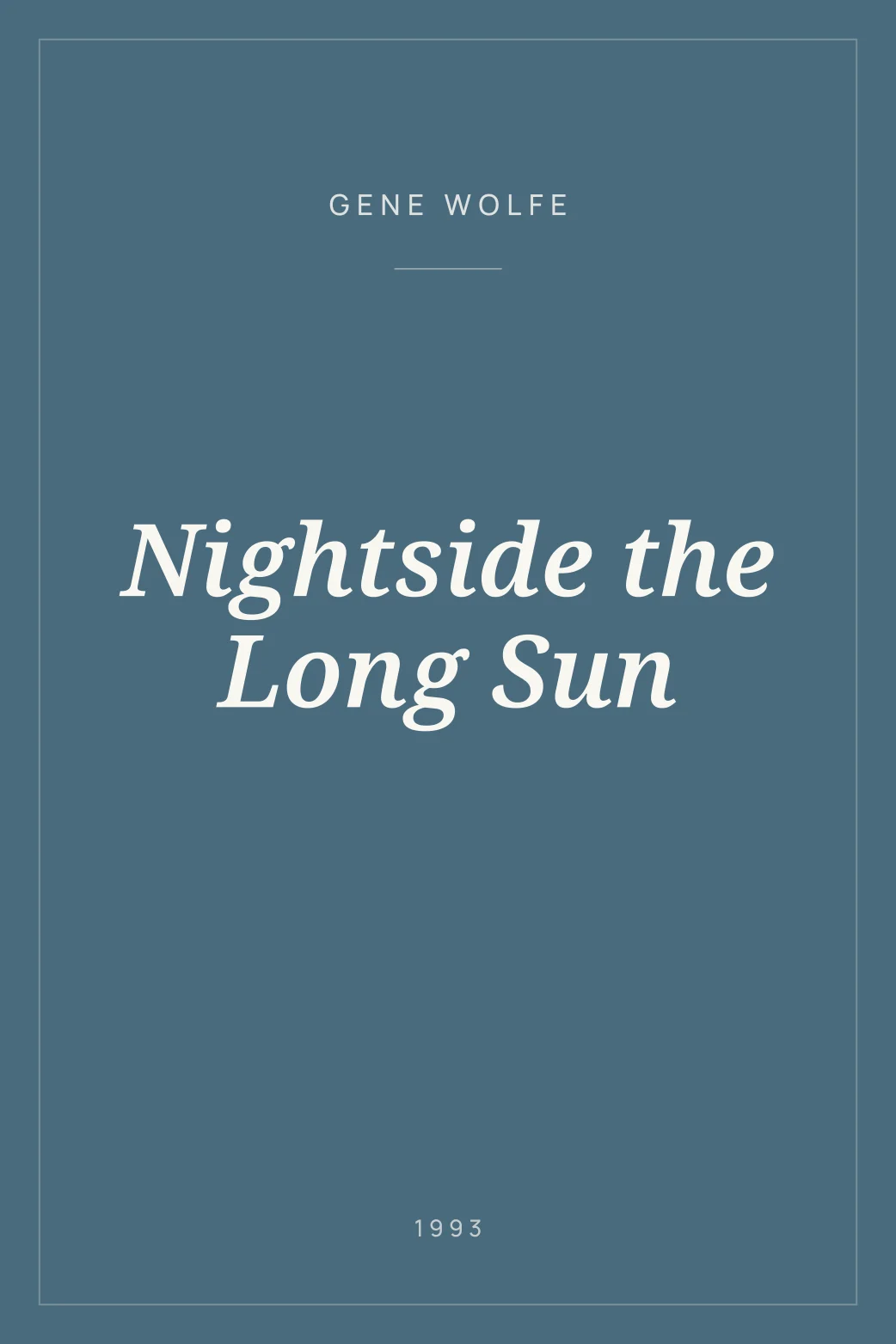 Portada de Nightside the Long Sun