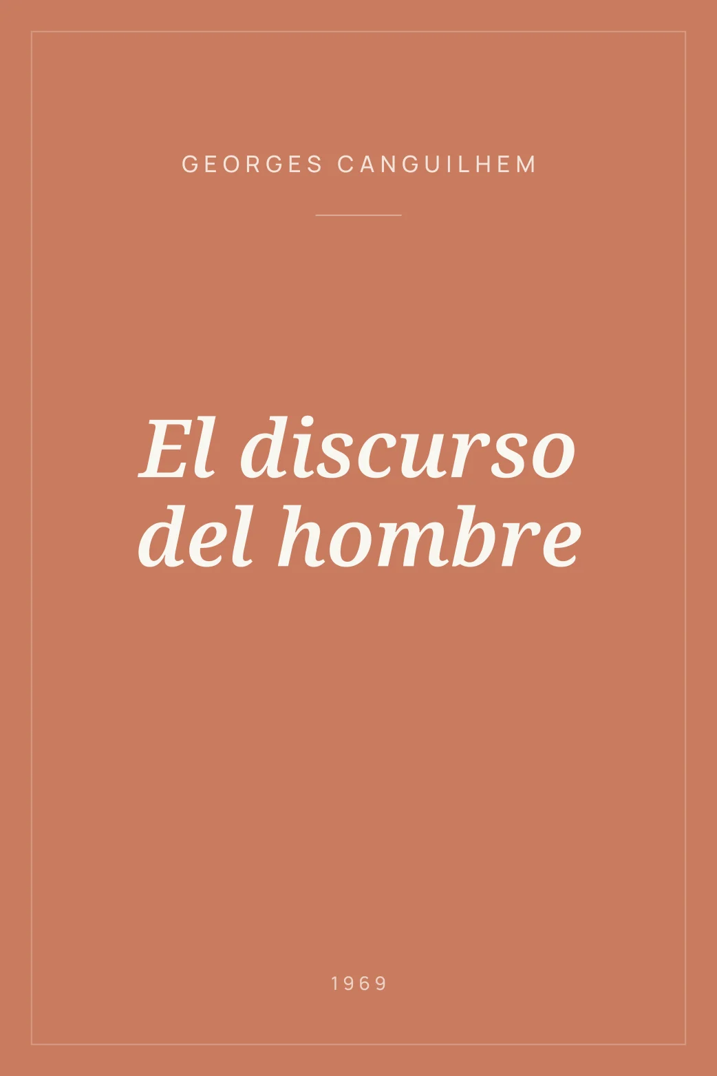 Portada de El discurso del hombre