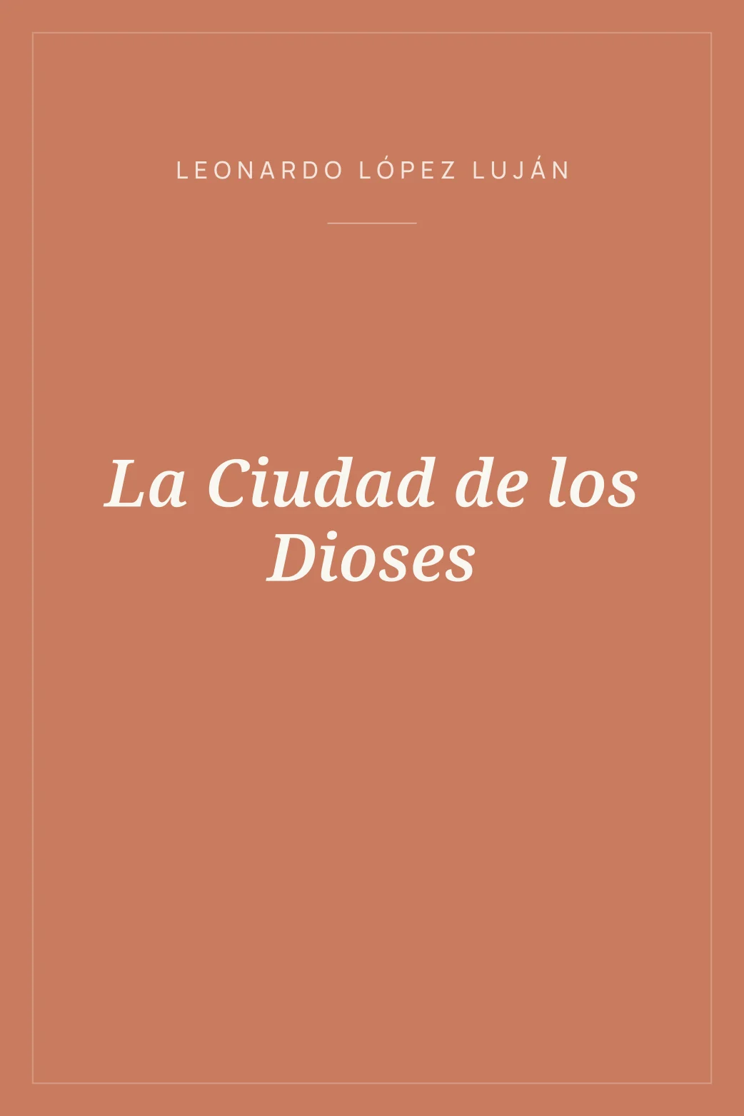 Portada de La Ciudad de los Dioses