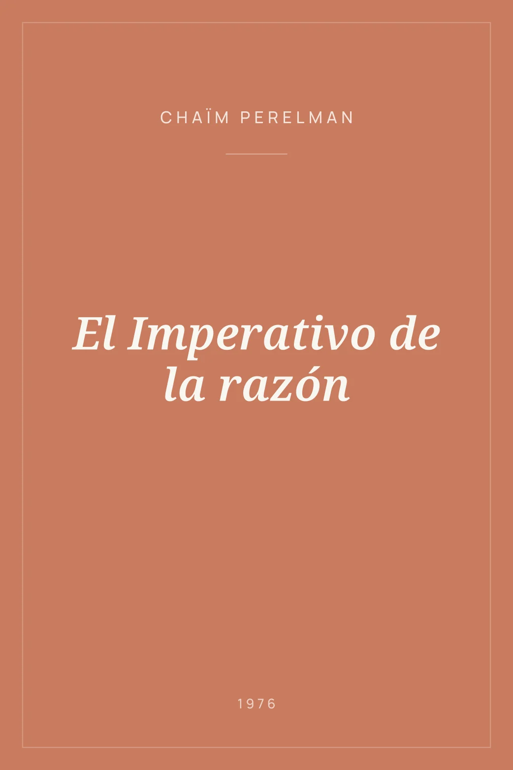 Portada de El Imperativo de la razón