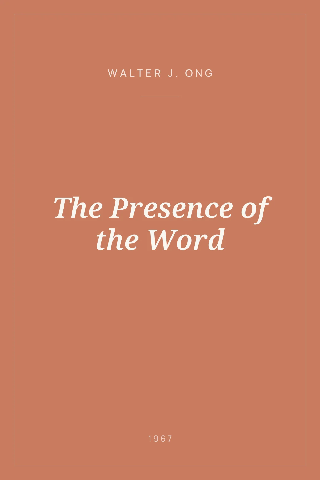 Portada de The Presence of the Word