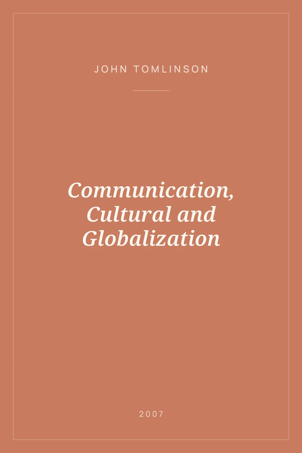Portada de Communication, Cultural and Globalization