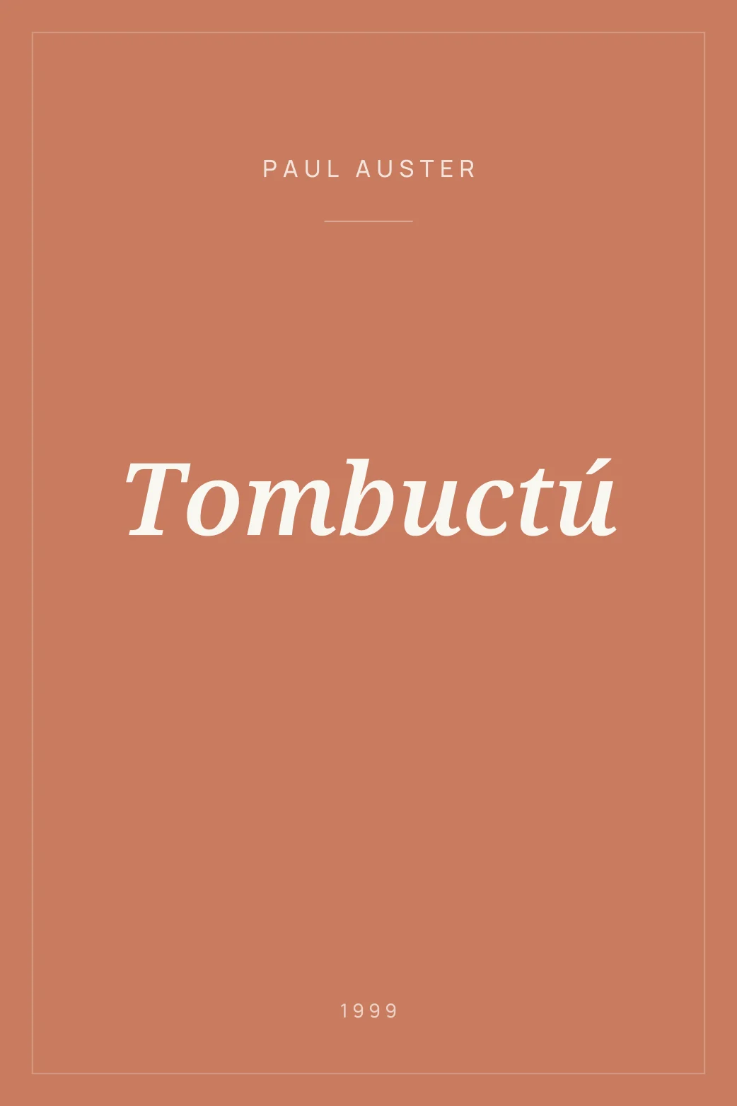 Portada de Tombuctú