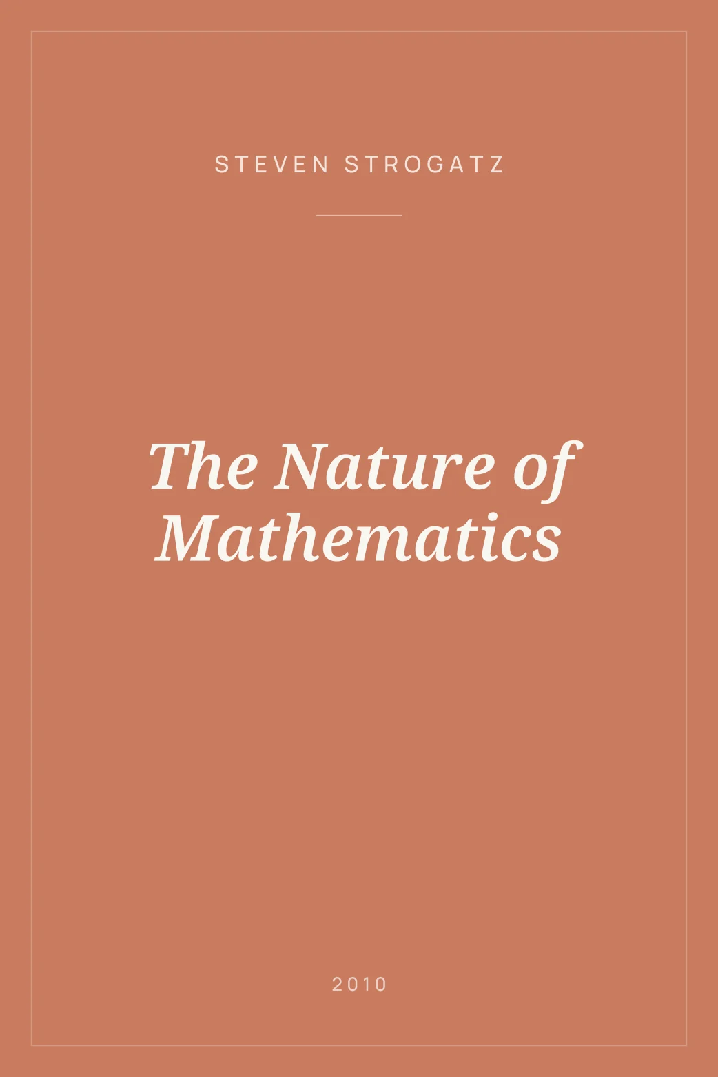 Portada de The Nature of Mathematics