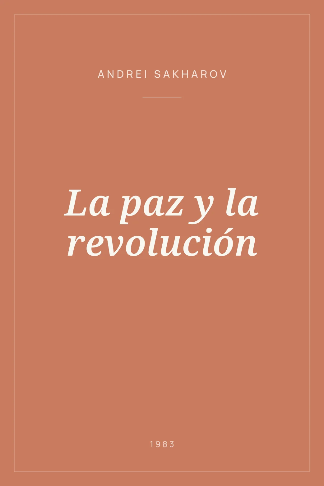 Portada de La paz y la revolución
