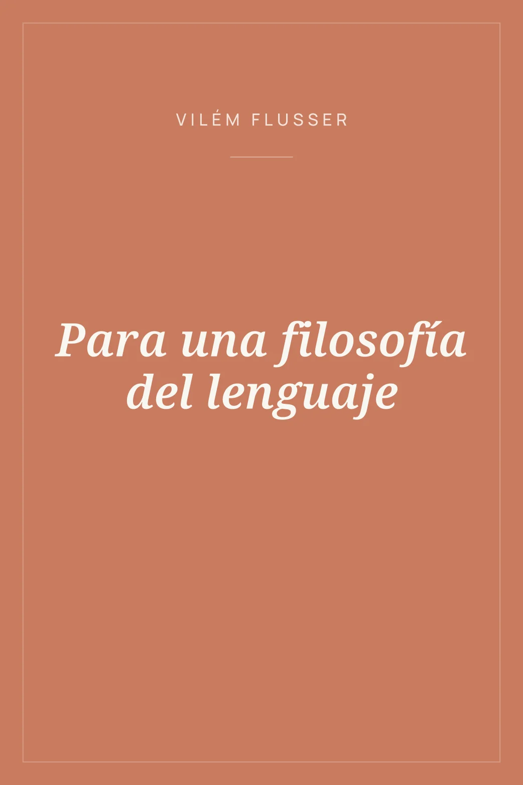 Portada de Para una filosofía del lenguaje