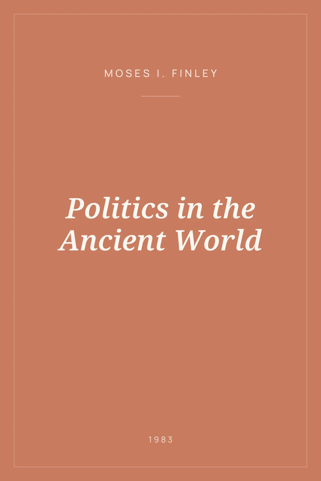 Portada de Politics in the Ancient World
