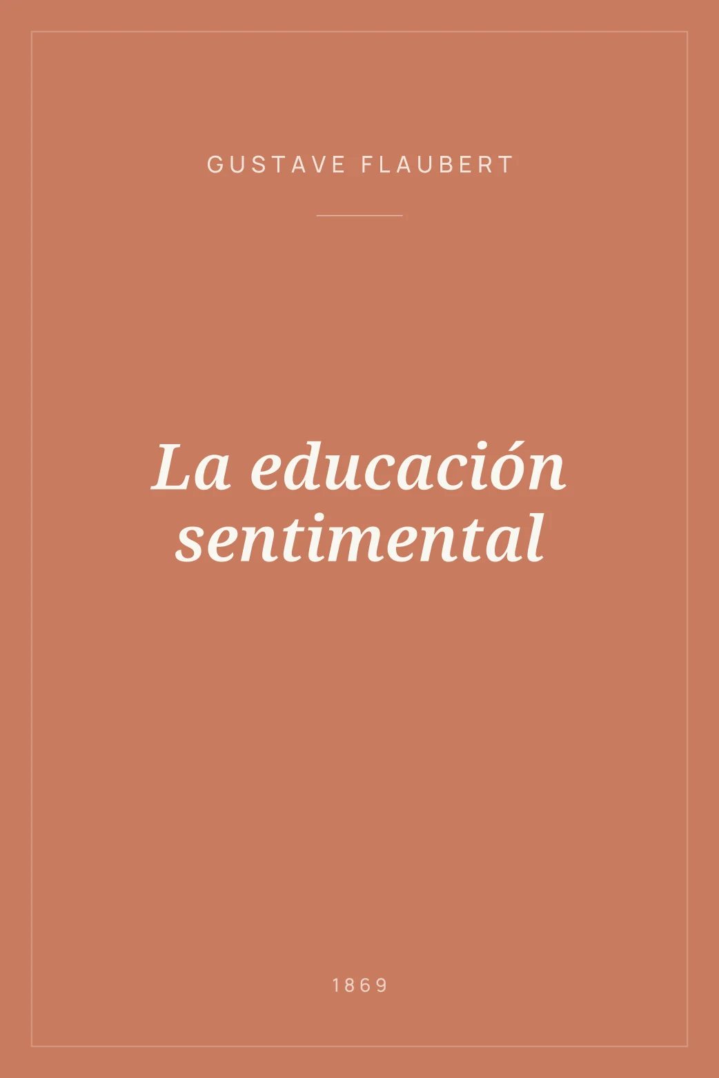 Portada de La educación sentimental