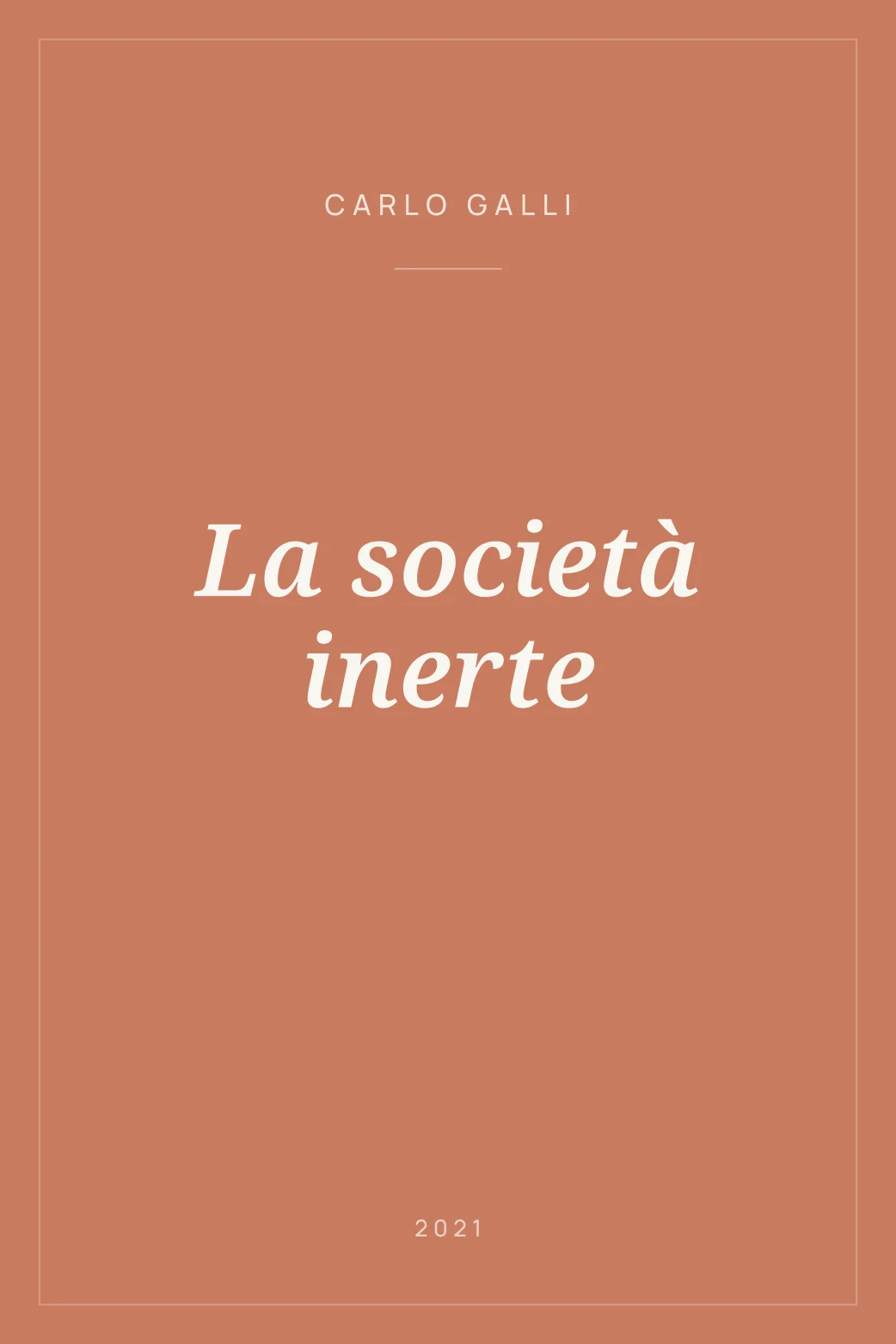 Portada de La società inerte