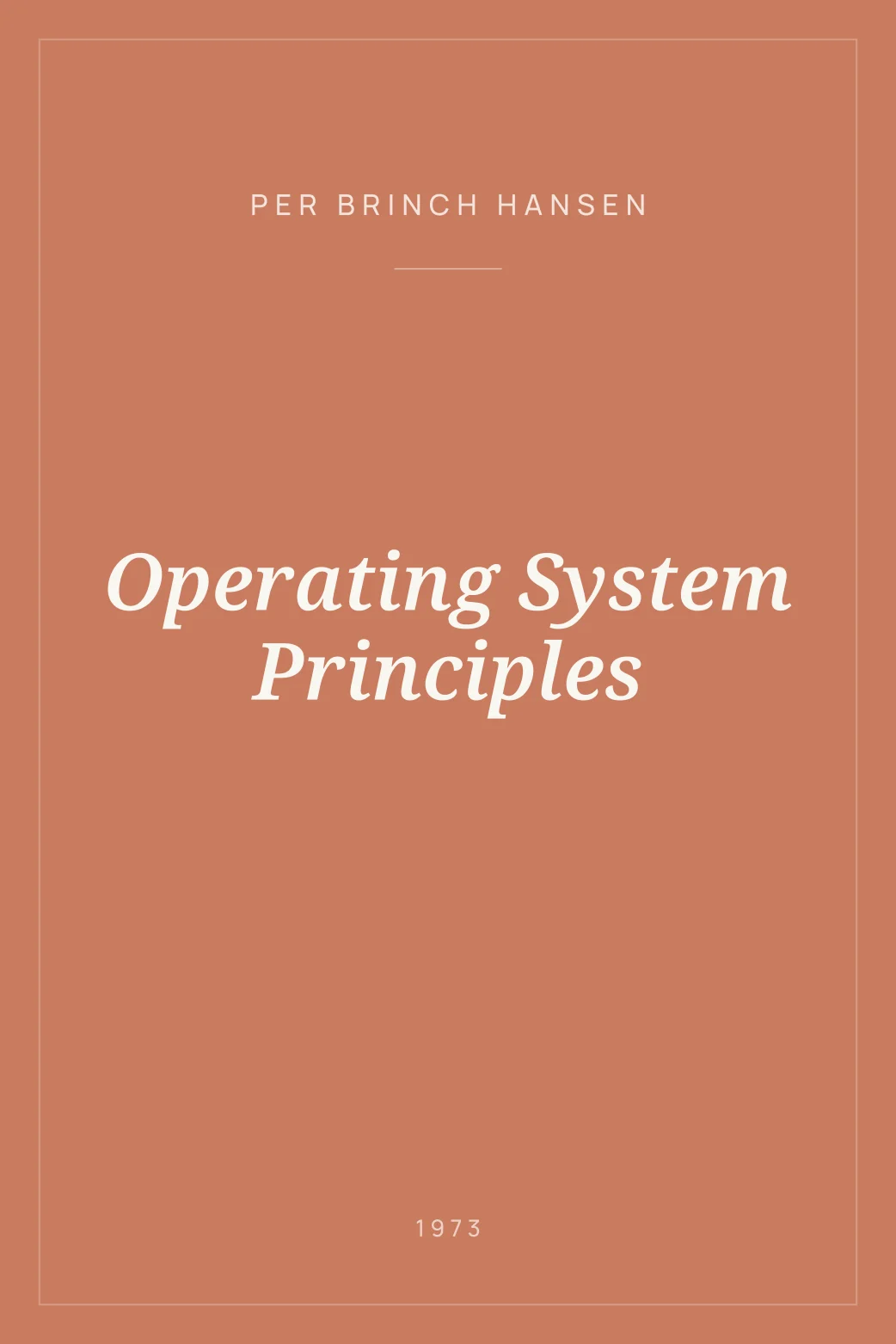 Portada de Operating System Principles