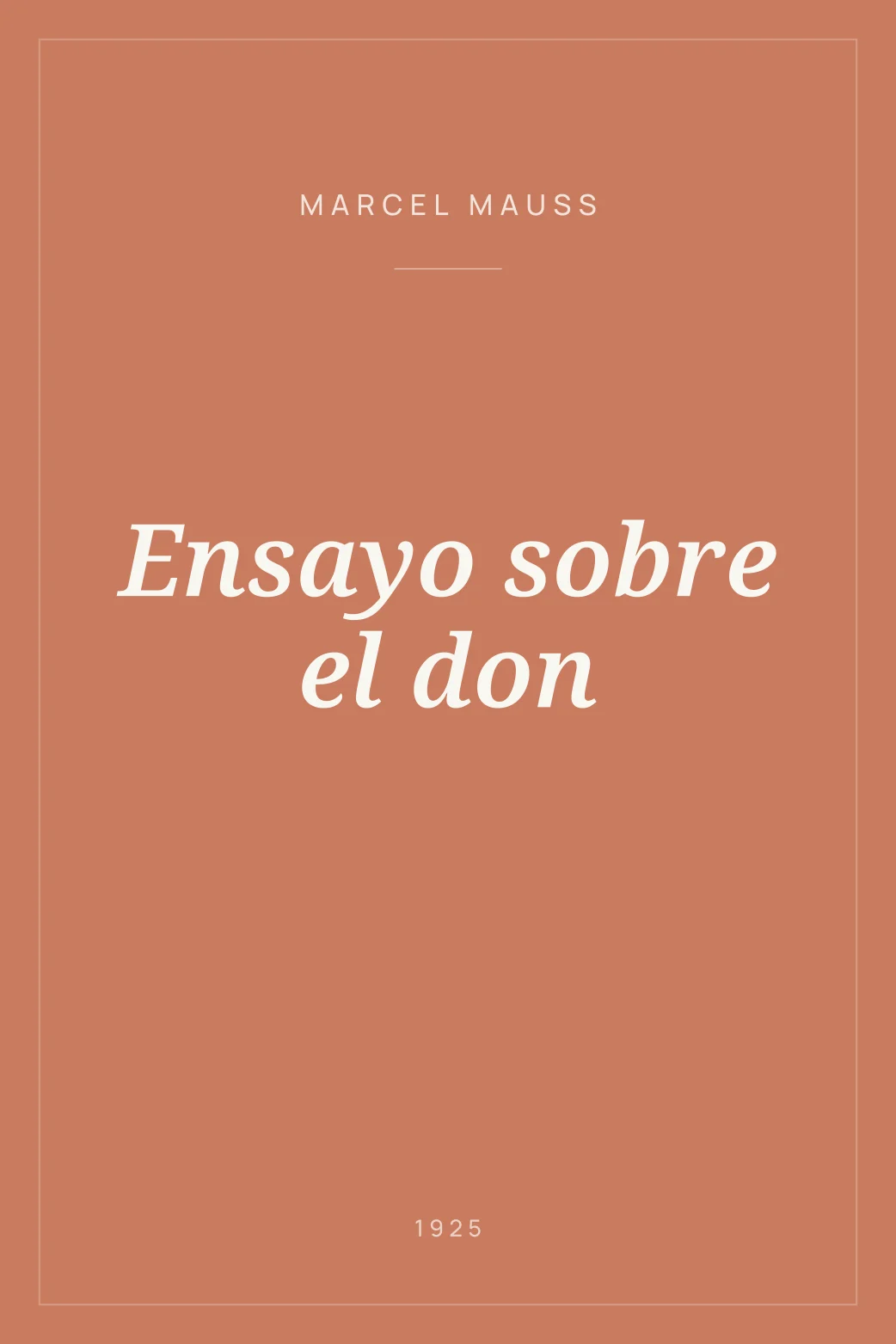 Portada de Ensayo sobre el don