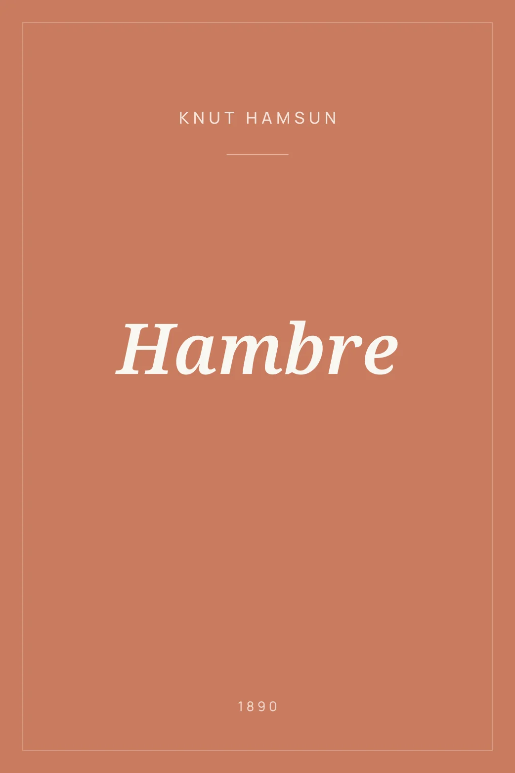 Portada de Hambre