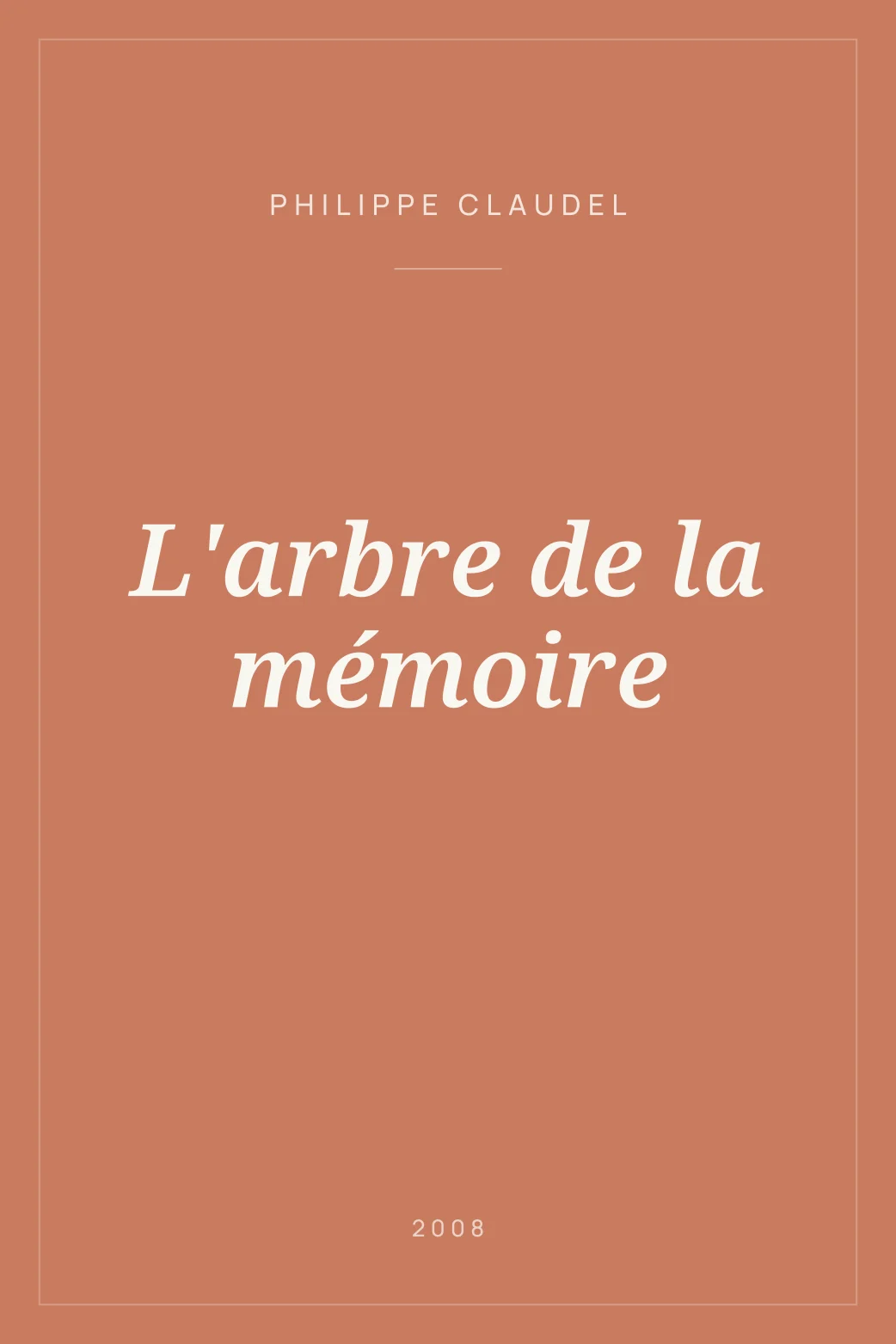 Portada de L'arbre de la mémoire