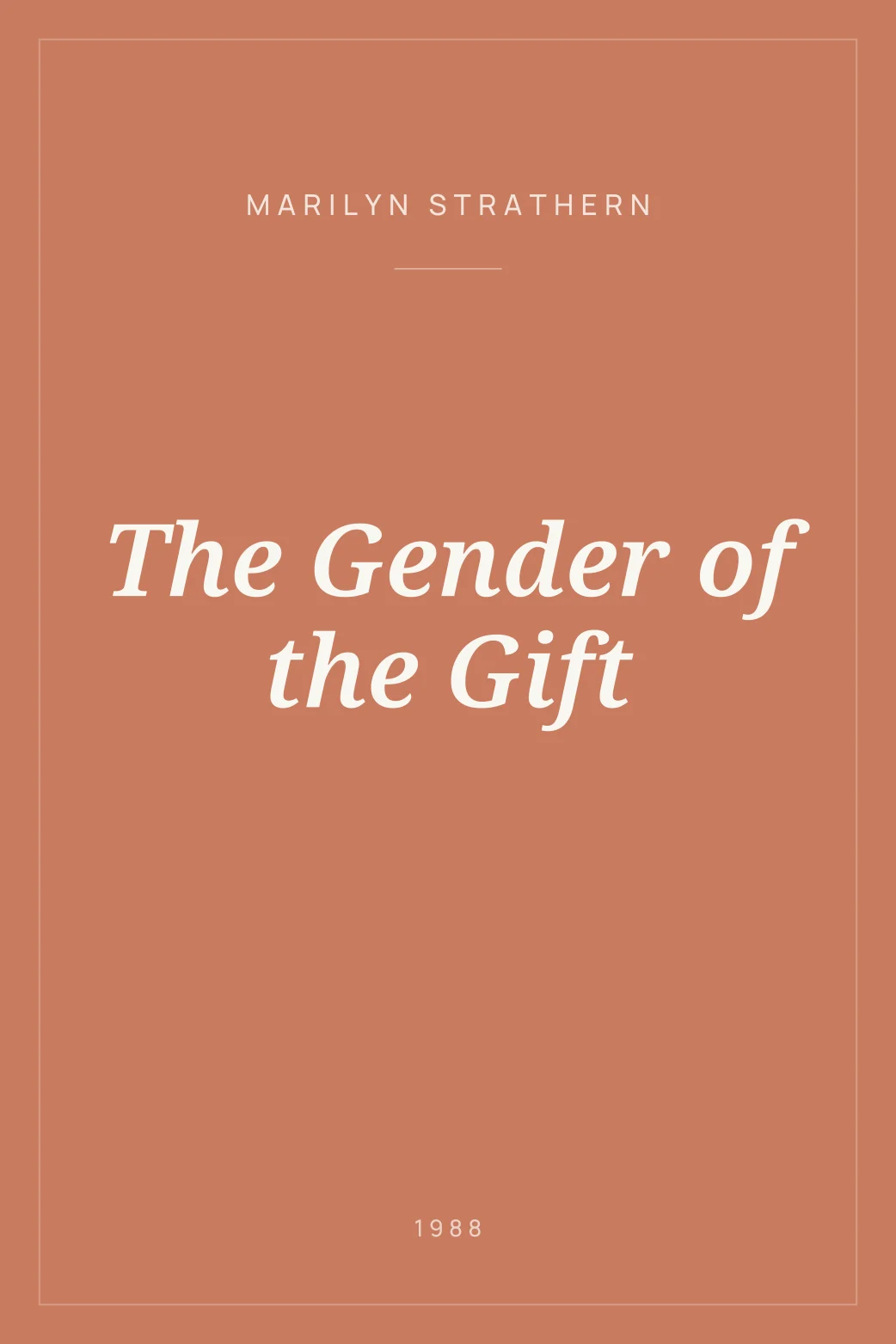 Portada de The Gender of the Gift