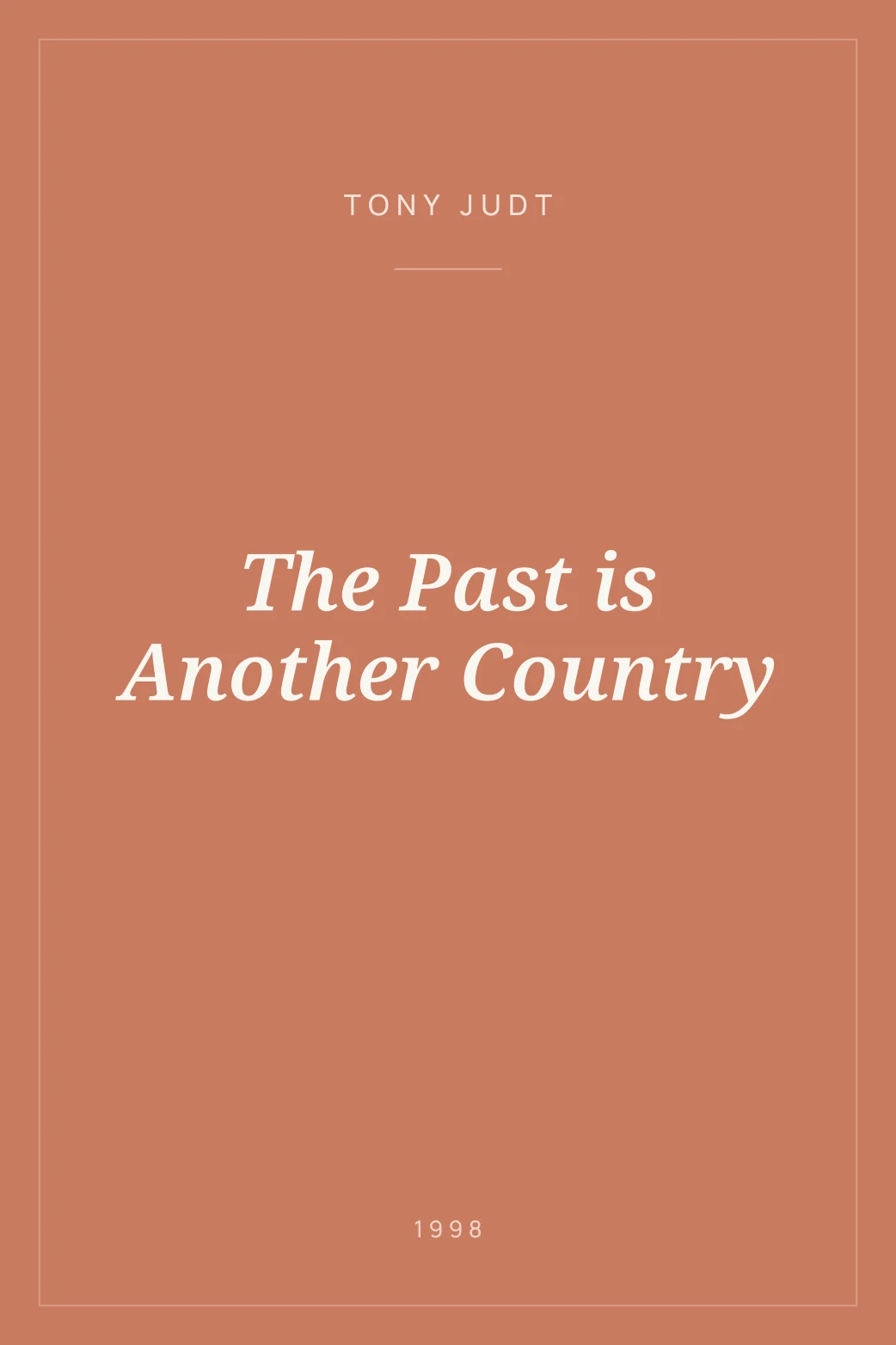 Portada de The Past is Another Country