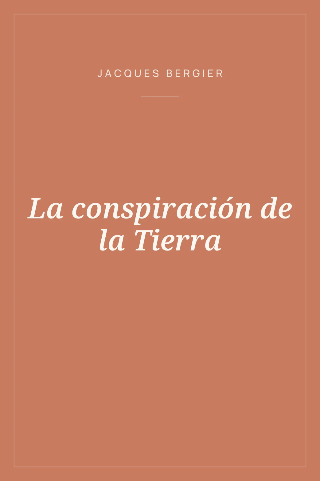 Portada de La conspiración de la Tierra