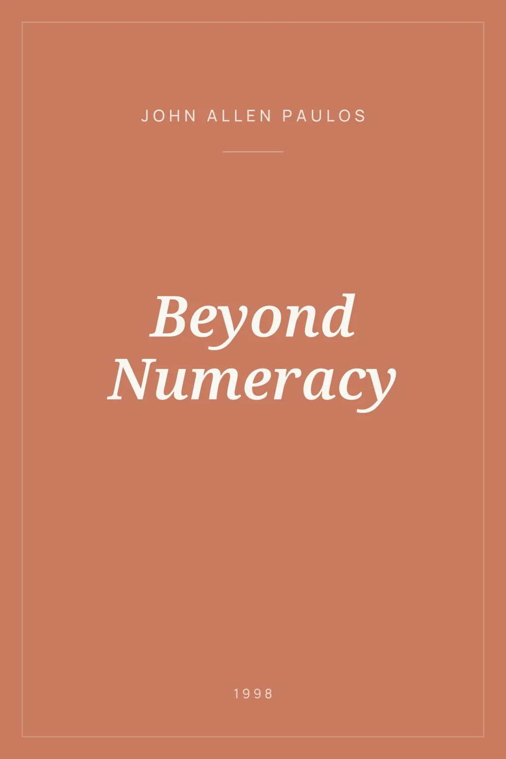 Portada de Beyond Numeracy