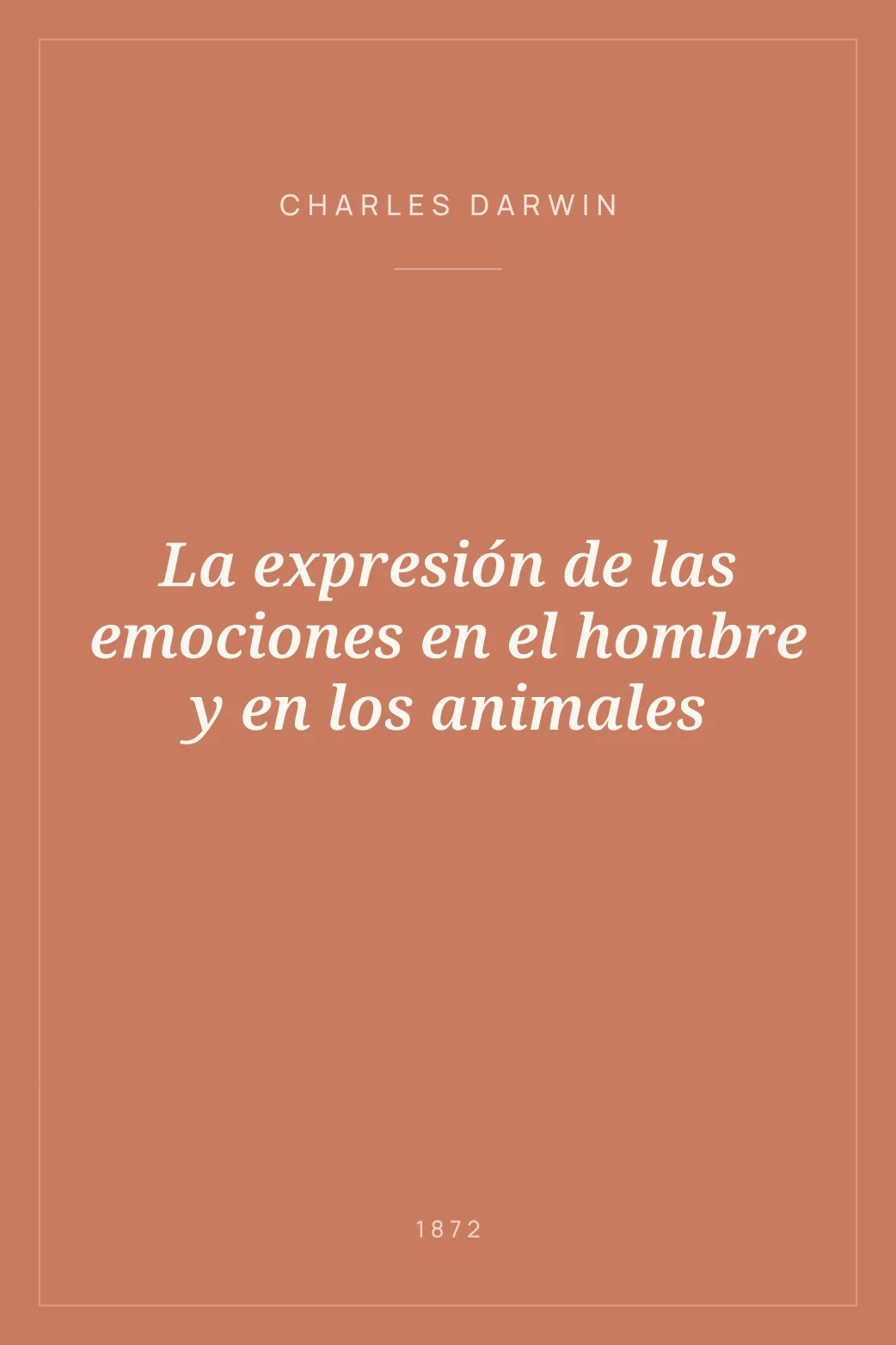 Portada de La expresión de las emociones en el hombre y en los animales