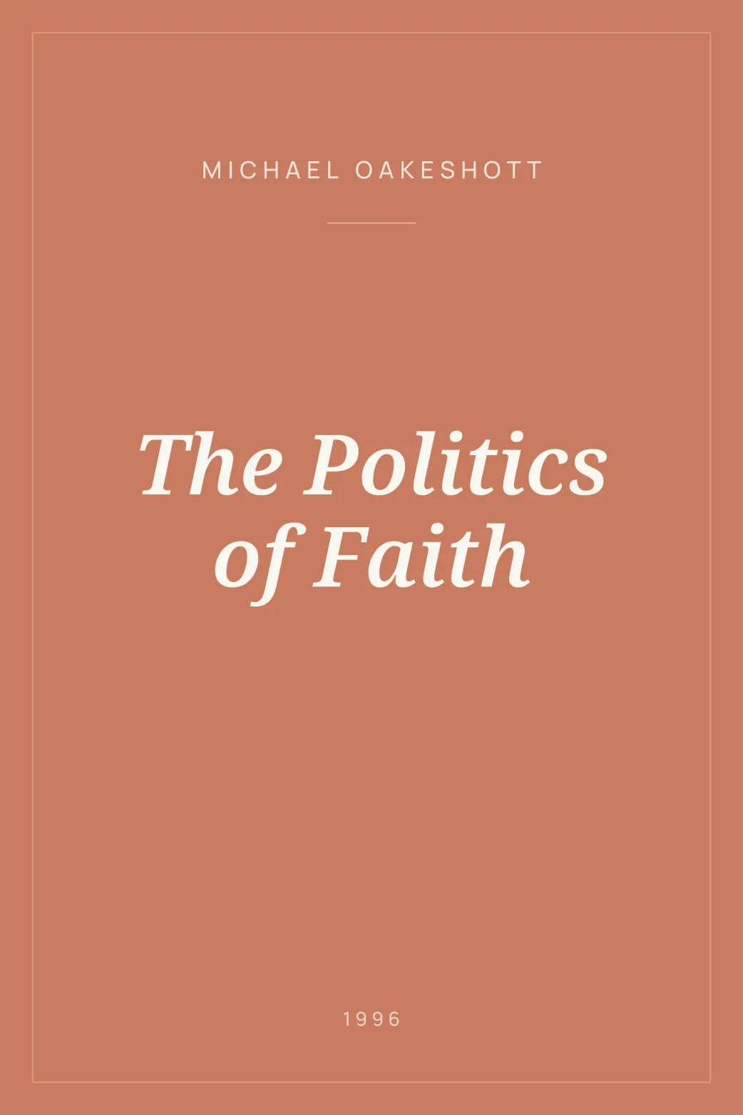 Portada de The Politics of Faith