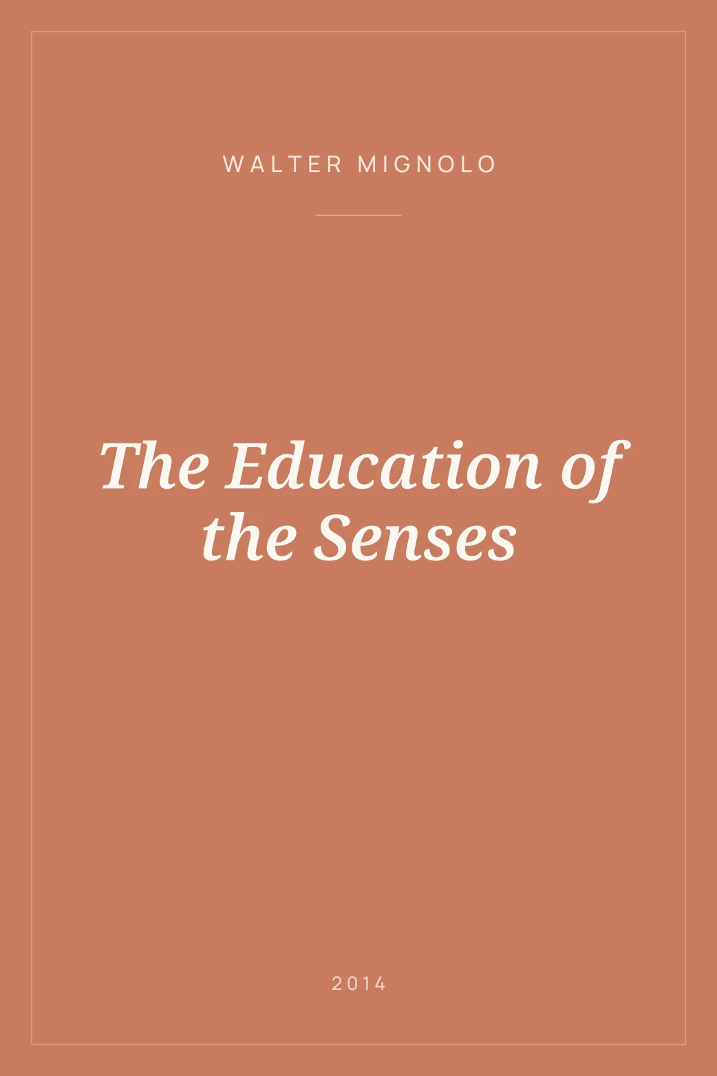 Portada de The Education of the Senses